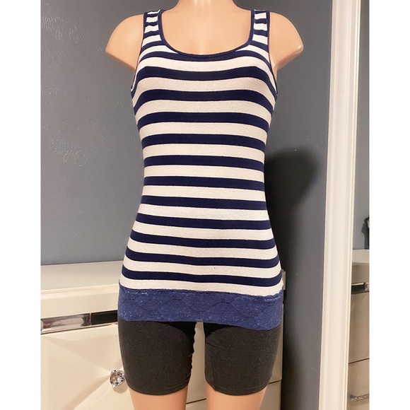 Basic Papaya Striped Tank Top - Picture 3 of 5